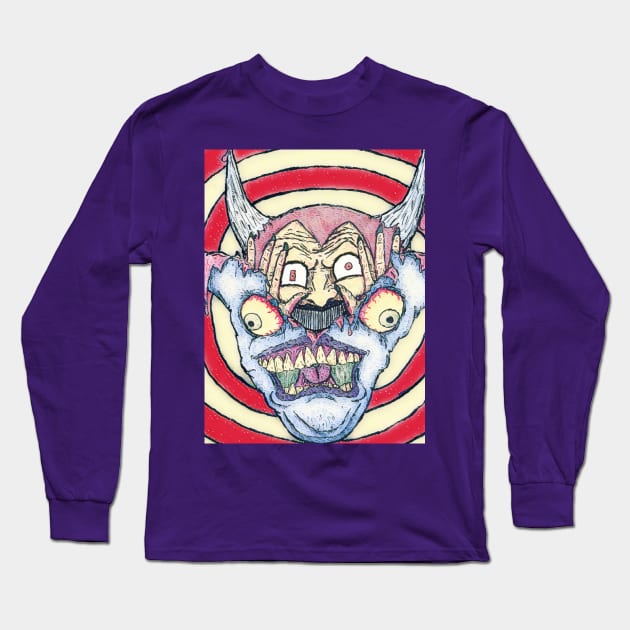 Winter Madness Demon Long Sleeve T-Shirt by lowen morrison